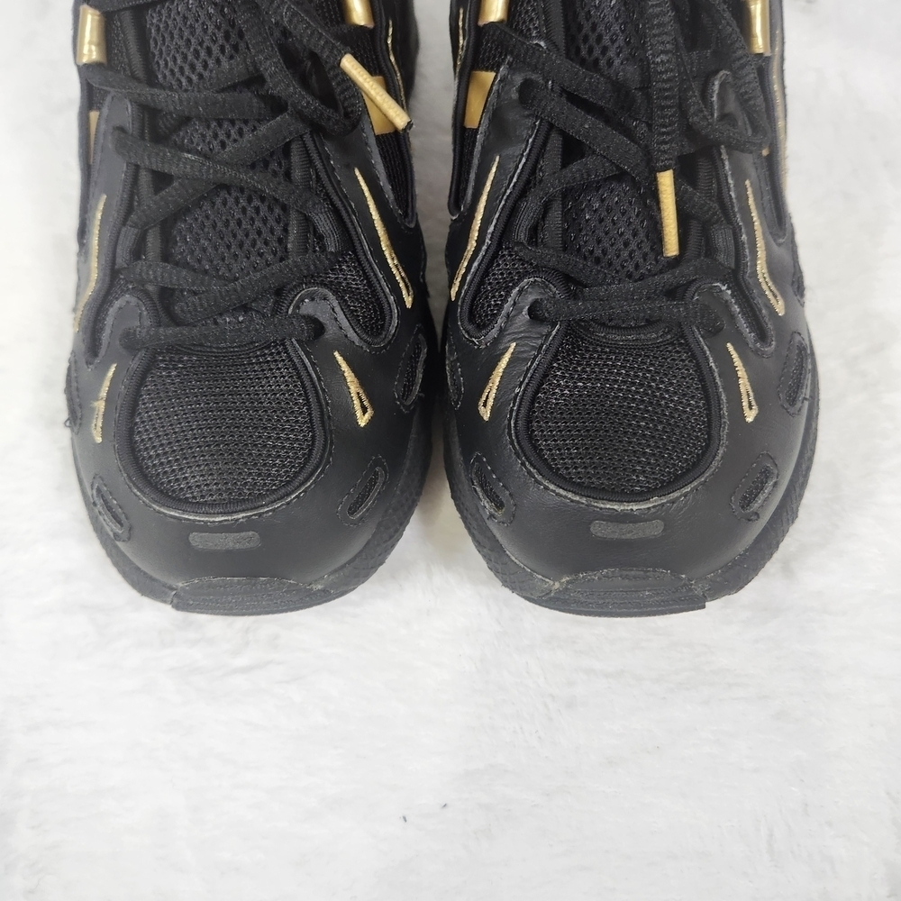 adidas Women's Black Sneakers with Gold Stripes - Picture 8 of 11